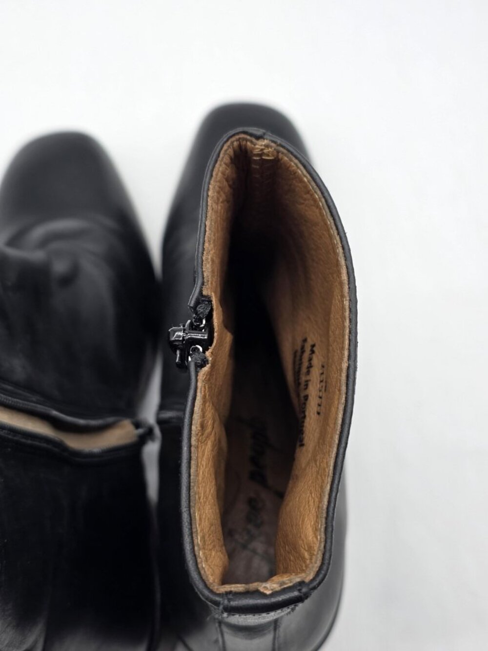 Free People Boots Womens 7.5 Black Nicola Leather Ankle Block Heel Zip Booties - Picture 8 of 12